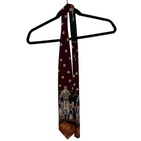 Normal Rockwell Saturday Evening Post Cubs Baseball Tie - Picture 4 of 5